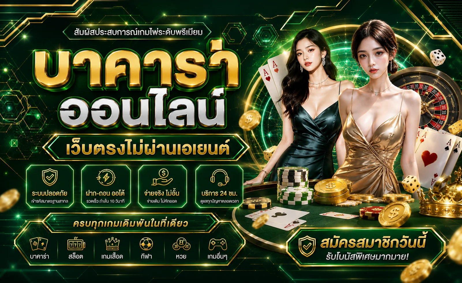คาสิโนออนไลน์ LINCON88 บาคาร่าถ่ายทอดสดจากค่ายดัง